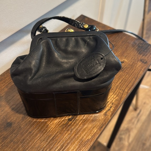 Vintage 80’s Diamicci black crossbody black with two compartments - Picture 10 of 11